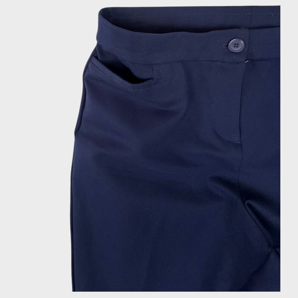 Susan Graver Tailored Navy Blue Medium Petite MP Pants Rayon Nylon Spandex - Picture 8 of 10